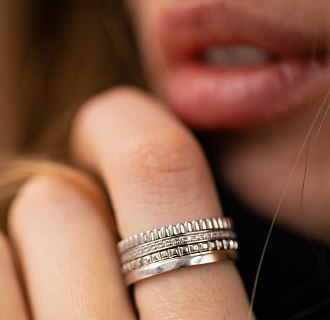 Золотое кольцо "Sharon" с фианитами к08247 №6
