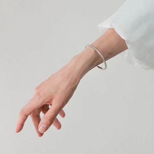 Золотой браслет "Clarice" с дорожкой камней б05558 2