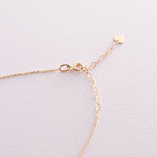 Колье - галстук "Кольори свободи" в желтом золоте (фианиты) кол02339 5