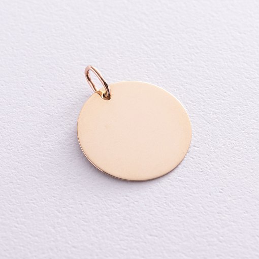 Кулон для гравировки в желтом золоте (21 мм) п03521 5