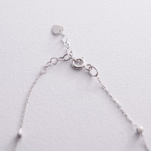 Браслет "Сердечко" в белом золоте б05085 5