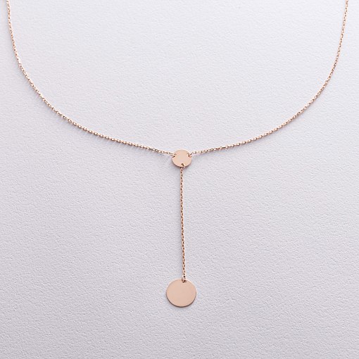 Кольє Монеточка в червоному золоті (можливе гравіювання) кол01479 2