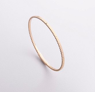 Жесткий браслет "Kylie" в желтом золоте б05543