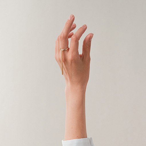 Каблучка з ланцюжками (жовте золото) к07475 13