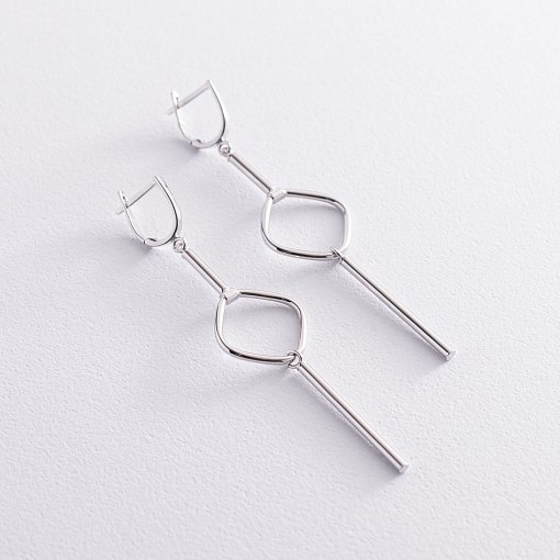 Серьги "Мелисса" в белом золоте с07480 2