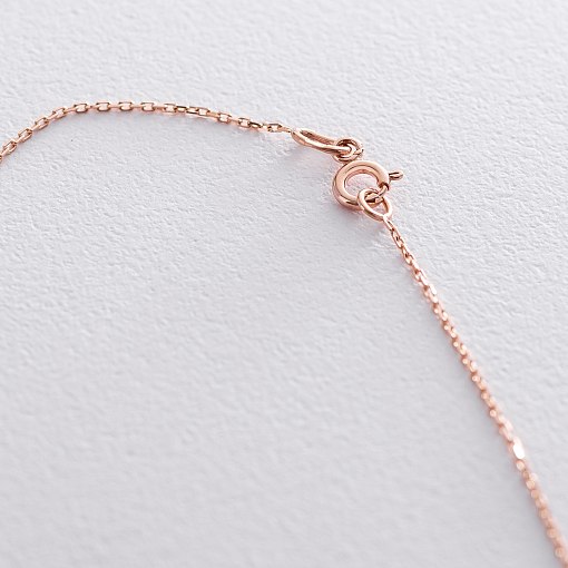 Кольє з червоного золота з фіанітами кол01497 4