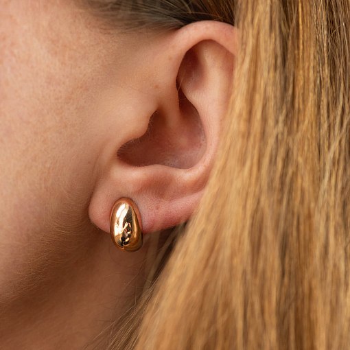 Серьги - пусеты "Polly" в красном золоте с09099 3