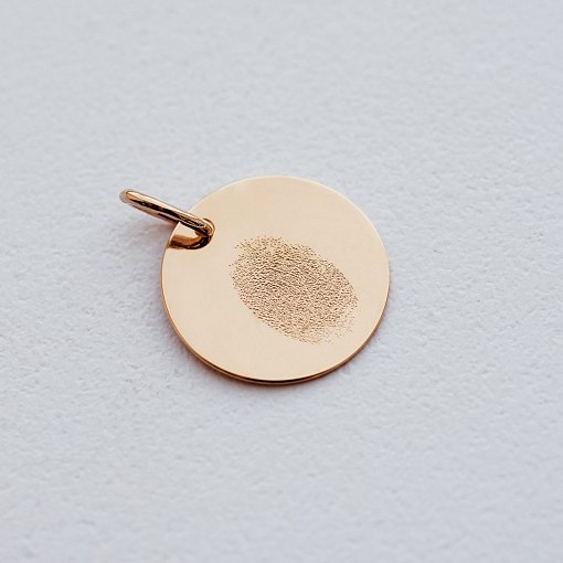 Кулон для гравировки в красном золоте Буква (17 мм) п03611б 5