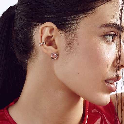 Серьга - каффа из белого золота с06379 13