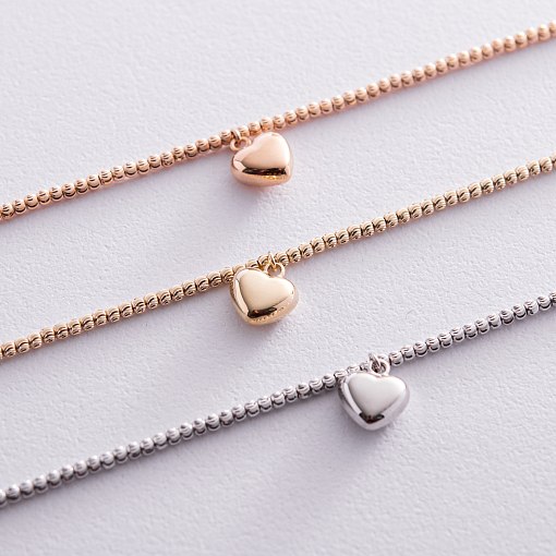 Золотий браслет Освідчення в червоному золоті б03106 8