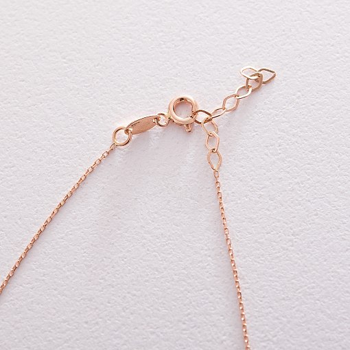 Двойное золотое колье "Звездочка" с черными фианитами кол01525 3