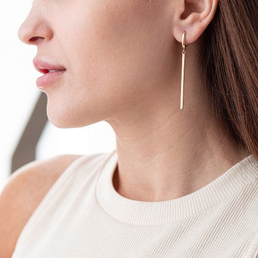 Серьги "Глория" в желтом золоте с07338 2