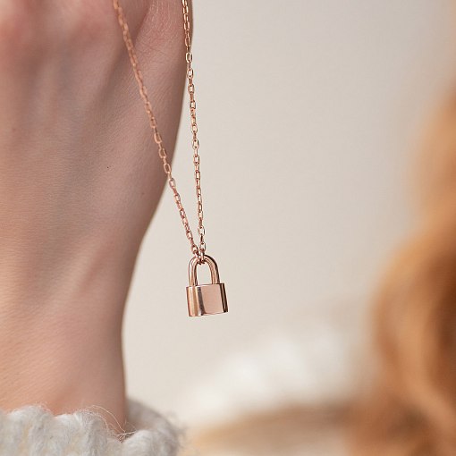 Колье "Замочек" в красном золоте кол01890 7
