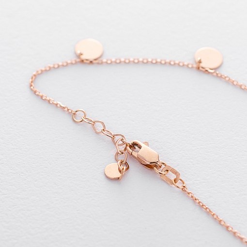 Браслет с монетами в красном золоте б04144 3