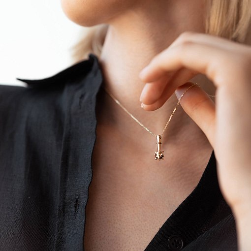 Колье "Булава" в желтом золоте кол02260 10