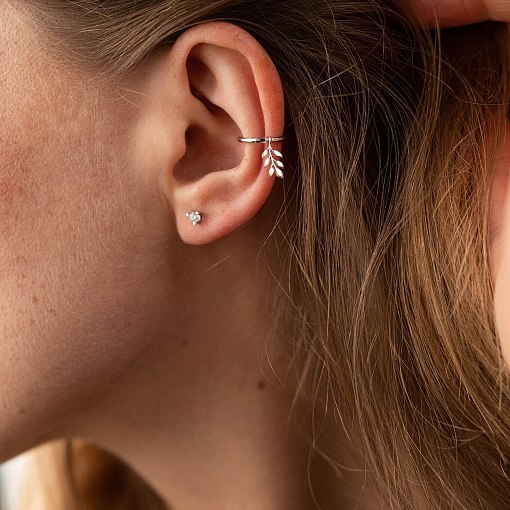 Каффа "Веточка" в белом золоте с08047 6