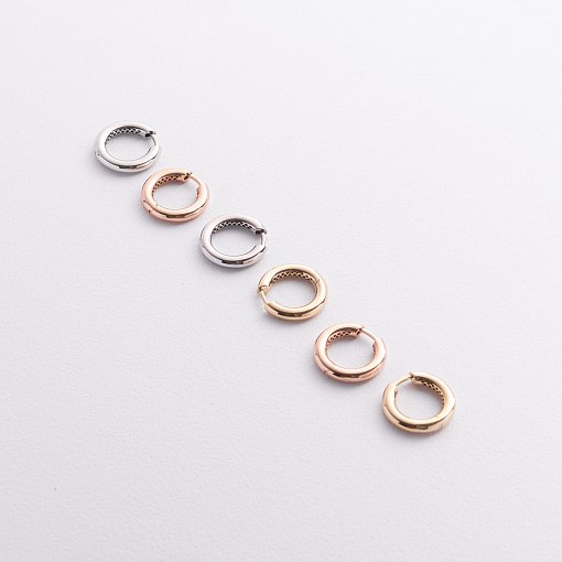 Серьги - кольца "Milley" в желтом золоте с08868 3