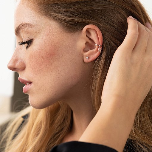 Каффа "Веточка" в белом золоте с08047 5