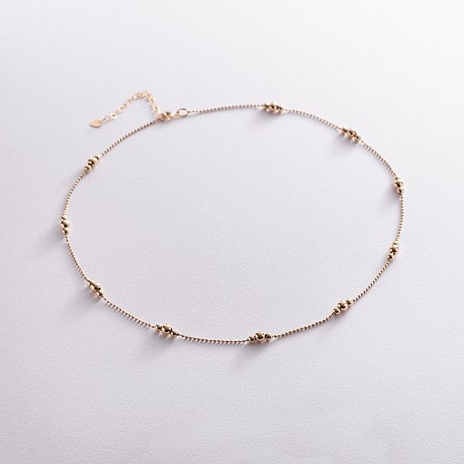 Колье "Шарики" в желтом золоте кол02023