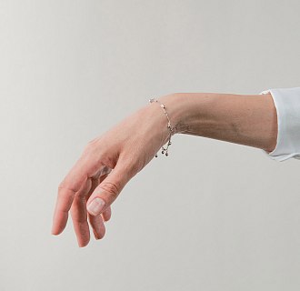 Браслет "Шарики" в белом золоте б05592 №4