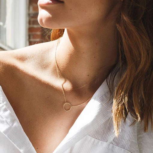 Колье "Круговорот" в желтом золоте кол01703