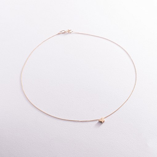 Колье "Бабочка" в желтом золоте кол02149 2