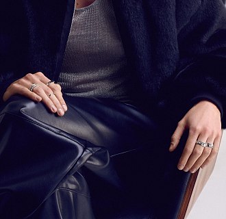 Кольцо "Veronica" в белом золоте к07520 №25