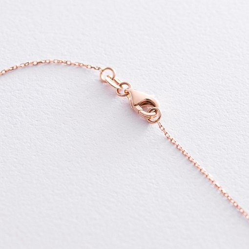 Золотое колье "Влюбленные сердца" кол01677 5