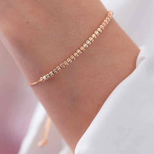 Кульковий браслет з червоного золота б04786 9