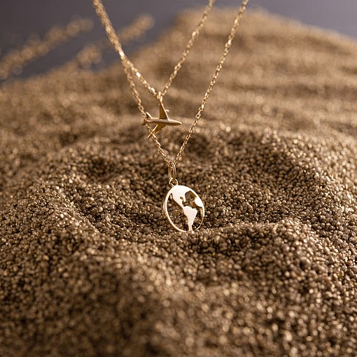 Кольє в жовтому золоті 