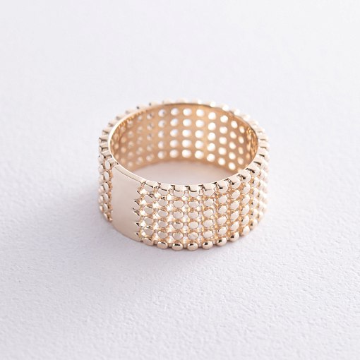 Кольцо "Рейчел" с шариками (желтое золото) к07333 10