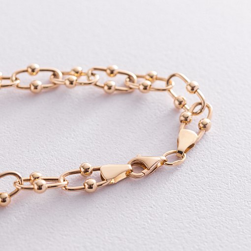 Колье "Фантазия" в желтом золоте кол01910 4