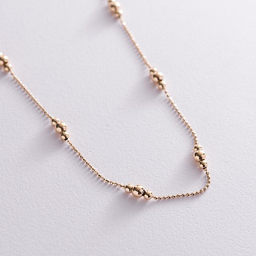 Колье "Шарики" в желтом золоте кол02023 3