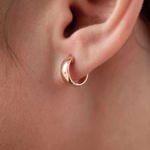 Серьги - кольца в красном золоте с08435 5