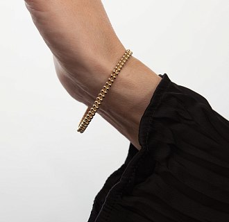 Браслет "Шарики" в желтом золоте б05759 №8