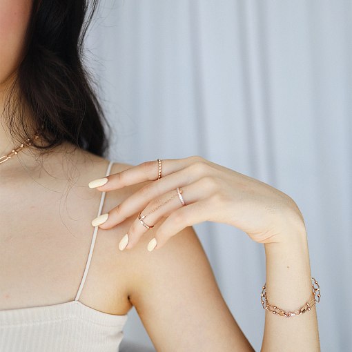 Колье "Фантазия" в красном золоте кол01915 5