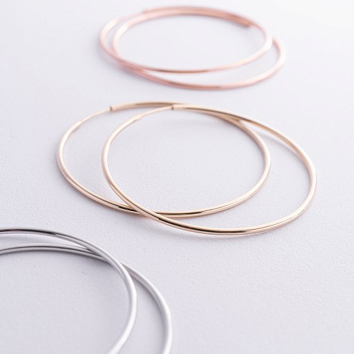 Серьги - кольца в желтом золоте (5.3 см) с08770 6