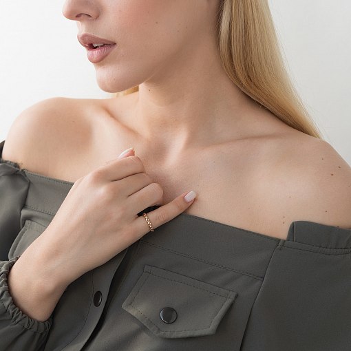 Каблучка Любовні історії в червоному золоті к05291 6