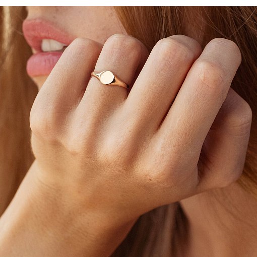 Печатка в красном золоте (возможна гравировка) к07537 8