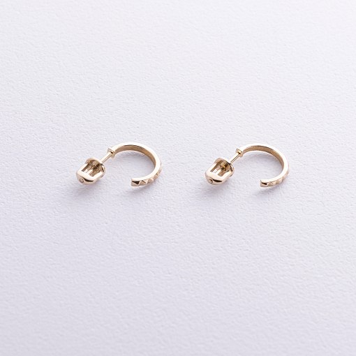 Серьги - пусеты "Mona" в желтом золоте mini с08380 5