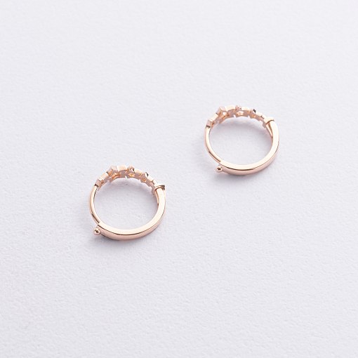 Золотые серьги - кольца "Звездочки" с09275 2