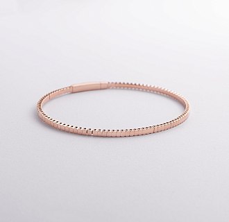 Жесткий браслет "Kylie" в красном золоте б05570 №6