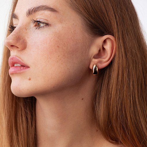 Серьги "Грация" в красном золоте с08955 2