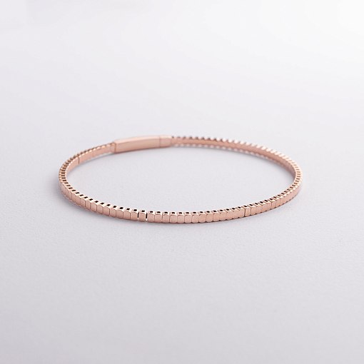 Жесткий браслет "Kylie" в красном золоте б05570 9