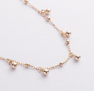 Браслет "Шарики" в желтом золоте б05594 №3