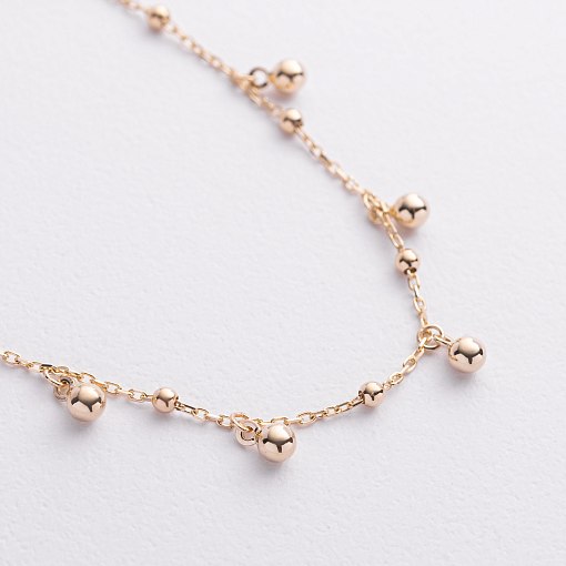 Браслет "Шарики" в желтом золоте б05594 3