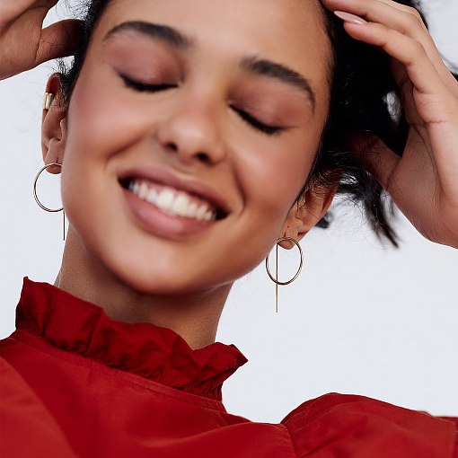 Серьги "Геометрия" в желтом золоте с07794 3