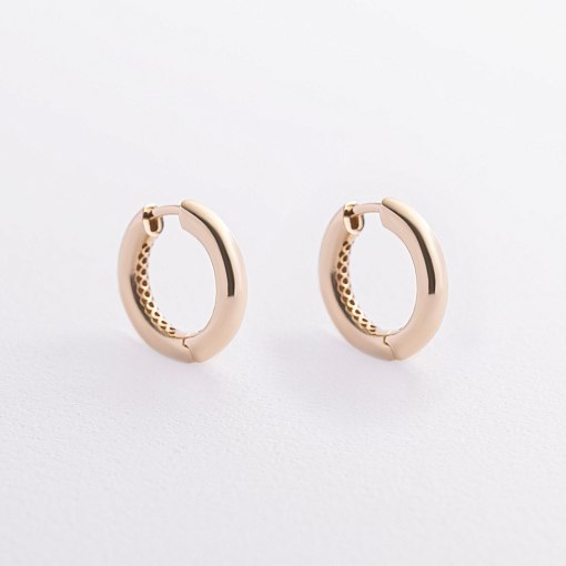 Серьги - кольца "Milley" в желтом золоте с08868 5