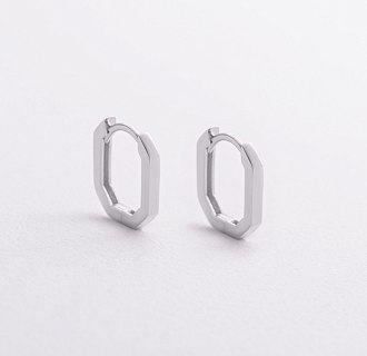 Серьги "Olimpia" в белом золоте с09397