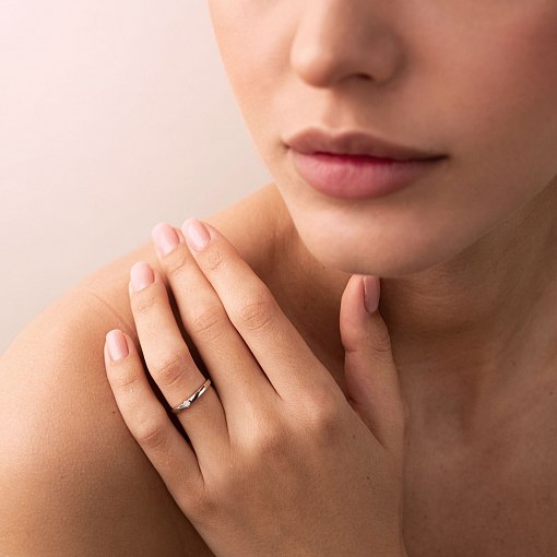 Золота каблучка з діамантом кб0352y 2